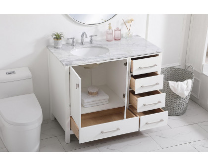 Elegant Bathroom Vanity - White, L 42" (VF18942WH)