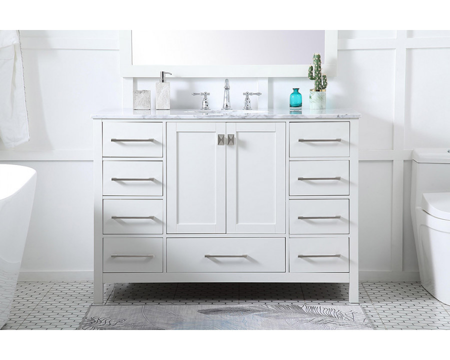 Elegant Bathroom Vanity - White (VF18948WH)