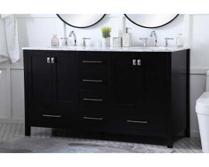 Elegant Bathroom Vanity - Black, L 60" (VF18960DBK)