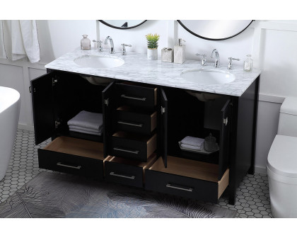 Elegant Bathroom Vanity - Black, L 60" (VF18960DBK)