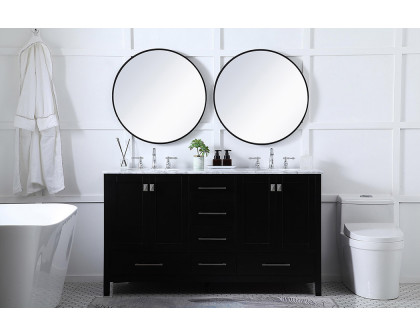 Elegant Bathroom Vanity - Black, L 60" (VF18960DBK)