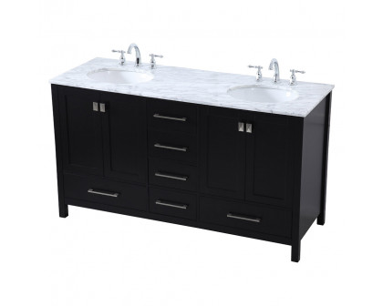 Elegant Bathroom Vanity - Black, L 60" (VF18960DBK)