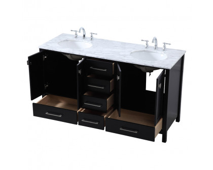 Elegant Bathroom Vanity - Black, L 60" (VF18960DBK)