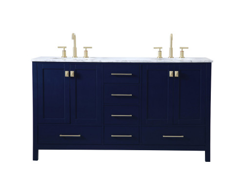 Elegant Bathroom Vanity - Blue, L 60" (VF18960DBL)