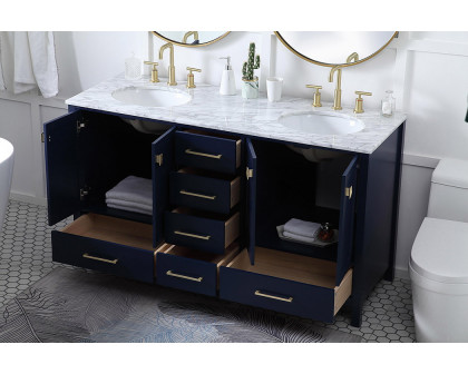 Elegant Bathroom Vanity - Blue, L 60" (VF18960DBL)