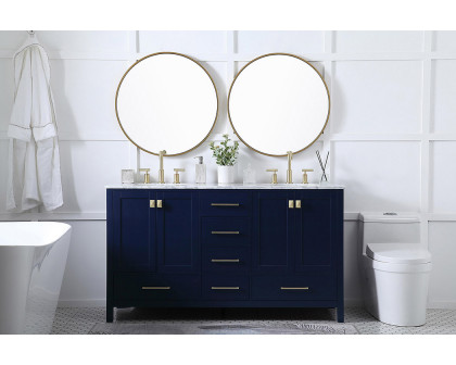 Elegant Bathroom Vanity - Blue, L 60" (VF18960DBL)