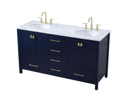 Elegant Bathroom Vanity - Blue, L 60" (VF18960DBL)