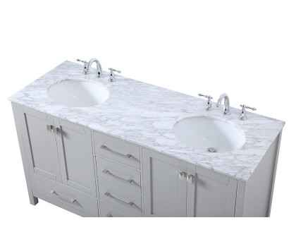 Elegant Bathroom Vanity - Gray, L 60" (VF18960DGR)