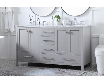 Elegant Bathroom Vanity - Gray, L 60" (VF18960DGR)