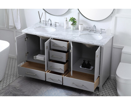 Elegant Bathroom Vanity - Gray, L 60" (VF18960DGR)