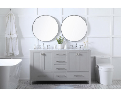 Elegant Bathroom Vanity - Gray, L 60" (VF18960DGR)