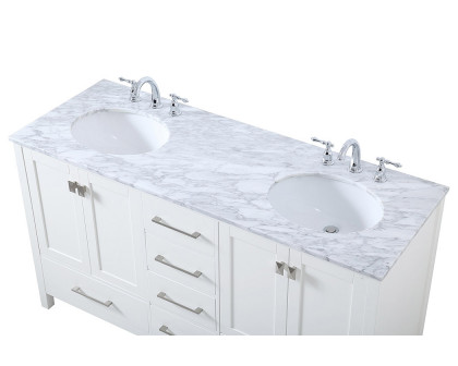 Elegant Bathroom Vanity - White, L 60" (VF18960DWH)