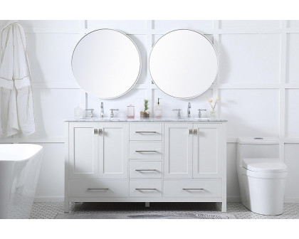 Elegant Bathroom Vanity - White, L 60" (VF18960DWH)