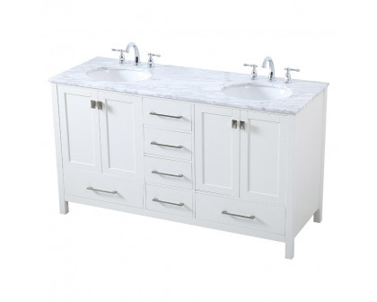 Elegant Bathroom Vanity - White, L 60" (VF18960DWH)