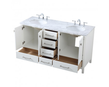 Elegant Bathroom Vanity - White, L 60" (VF18960DWH)