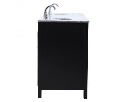 Elegant Bathroom Vanity - Black, L 72" (VF18972DBK)