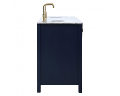 Elegant Bathroom Vanity - Blue, L 72" (VF18972DBL)