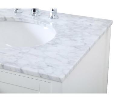 Elegant Bathroom Vanity - White, L 72" (VF18972DWH)