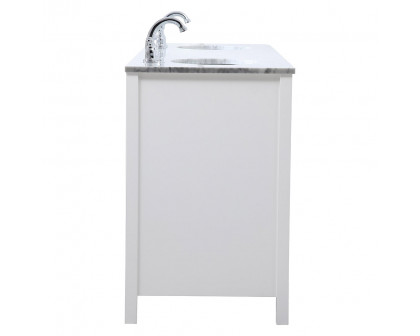 Elegant Bathroom Vanity - White, L 72" (VF18972DWH)