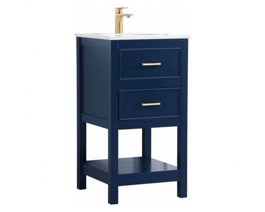 Elegant Bathroom Vanity - Blue, L 18" (VF19018BL)