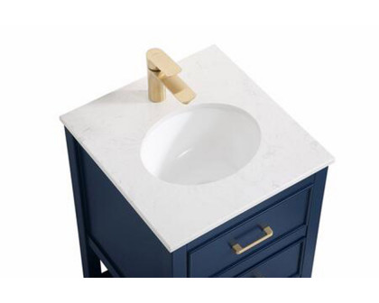 Elegant Bathroom Vanity - Blue, L 18" (VF19018BL)