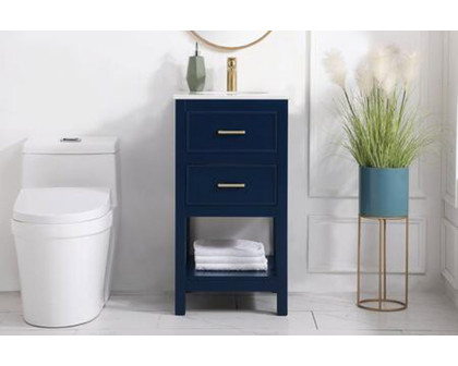 Elegant Bathroom Vanity - Blue, L 18" (VF19018BL)