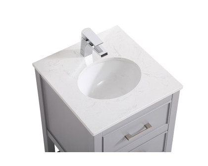 Elegant Bathroom Vanity - Gray, L 18" (VF19018GR)