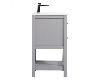 Elegant Bathroom Vanity - Gray, L 18" (VF19018GR)