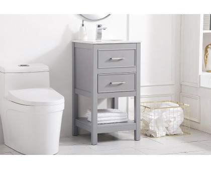 Elegant Bathroom Vanity - Gray, L 18" (VF19018GR)