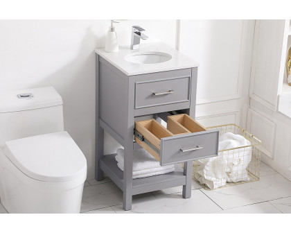 Elegant Bathroom Vanity - Gray, L 18" (VF19018GR)