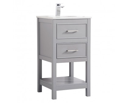 Elegant Bathroom Vanity - Gray, L 18" (VF19018GR)