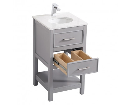 Elegant Bathroom Vanity - Gray, L 18" (VF19018GR)