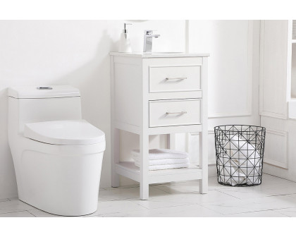 Elegant Bathroom Vanity - White, L 18" (VF19018WH)