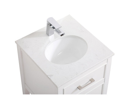 Elegant Bathroom Vanity - White, L 18" (VF19018WH)