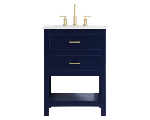 Elegant Bathroom Vanity - Blue, L 24" (VF19024BL)