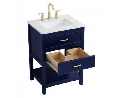 Elegant Bathroom Vanity - Blue, L 24" (VF19024BL)