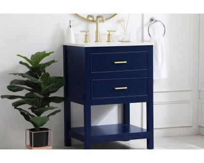 Elegant Bathroom Vanity - Blue, L 24" (VF19024BL)