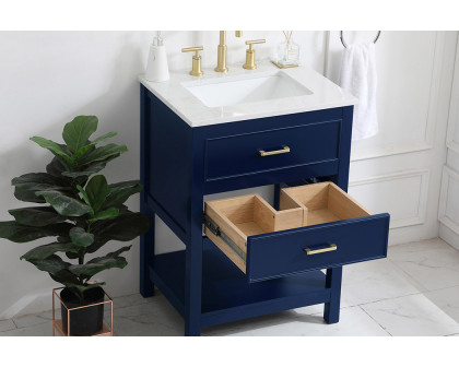 Elegant Bathroom Vanity - Blue, L 24" (VF19024BL)