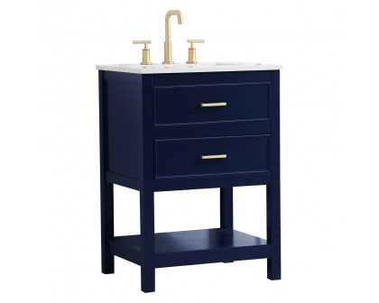 Elegant Bathroom Vanity - Blue, L 24" (VF19024BL)