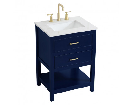 Elegant Bathroom Vanity - Blue, L 24" (VF19024BL)