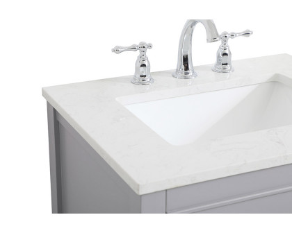 Elegant Bathroom Vanity - Gray, L 24" (VF19024GR)