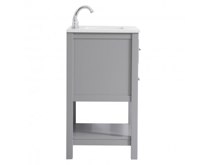 Elegant Bathroom Vanity - Gray, L 24" (VF19024GR)