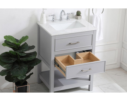 Elegant Bathroom Vanity - Gray, L 24" (VF19024GR)