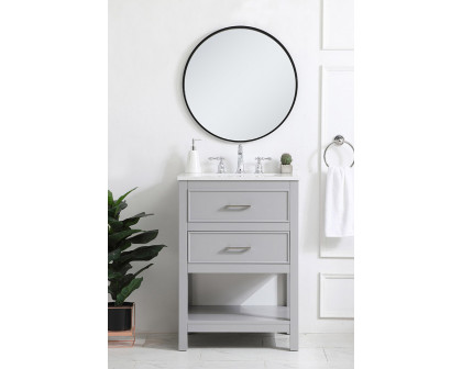 Elegant Bathroom Vanity - Gray, L 24" (VF19024GR)