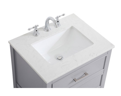 Elegant Bathroom Vanity - Gray, L 24" (VF19024GR)