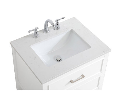 Elegant Bathroom Vanity - White, L 24" (VF19024WH)