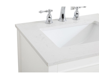 Elegant Bathroom Vanity - White, L 24" (VF19024WH)