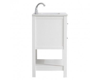 Elegant Bathroom Vanity - White, L 24" (VF19024WH)