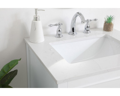 Elegant Bathroom Vanity - White, L 24" (VF19024WH)