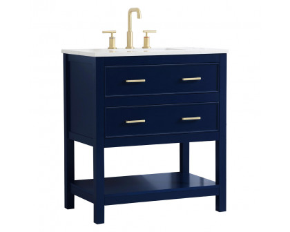 Elegant Bathroom Vanity - Blue (VF19030BL)